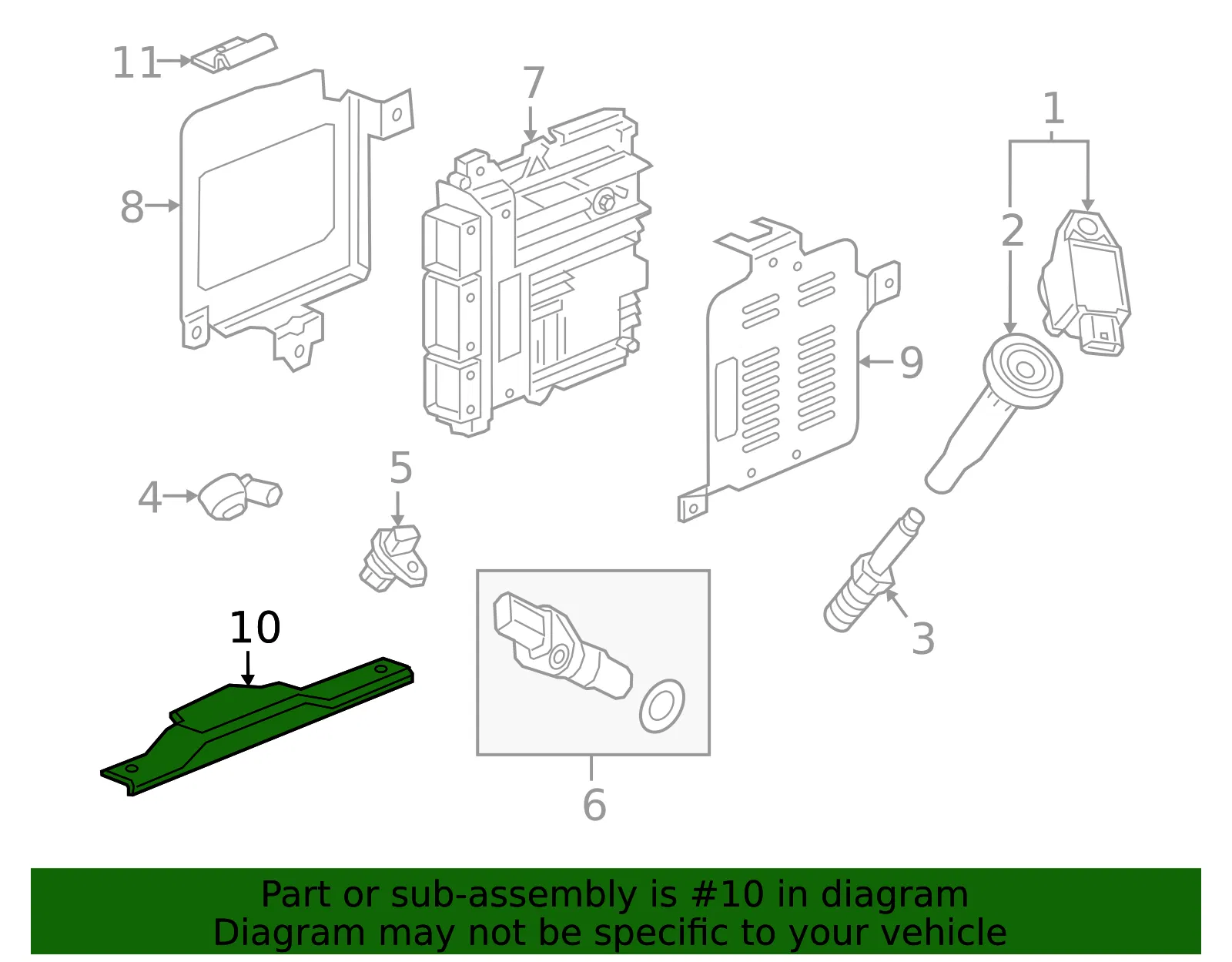 Engine Control Module Bracket - GM (84672413)