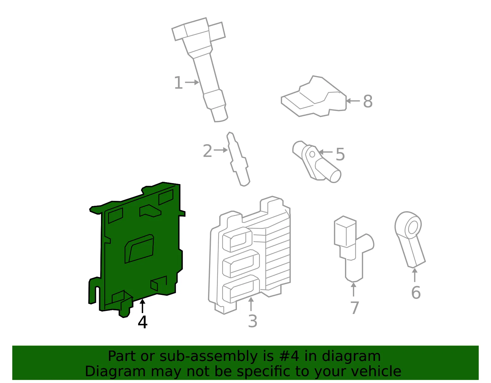Engine Control Module Bracket - GM (84672986)