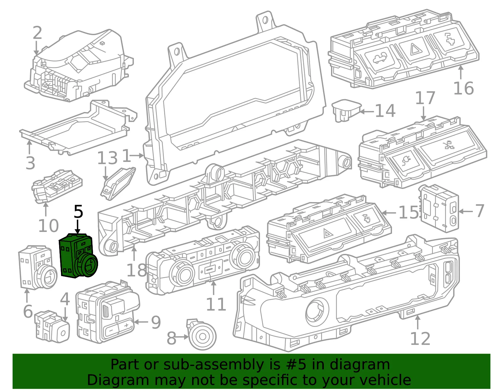 Headlamp Switch - GM (84735604)