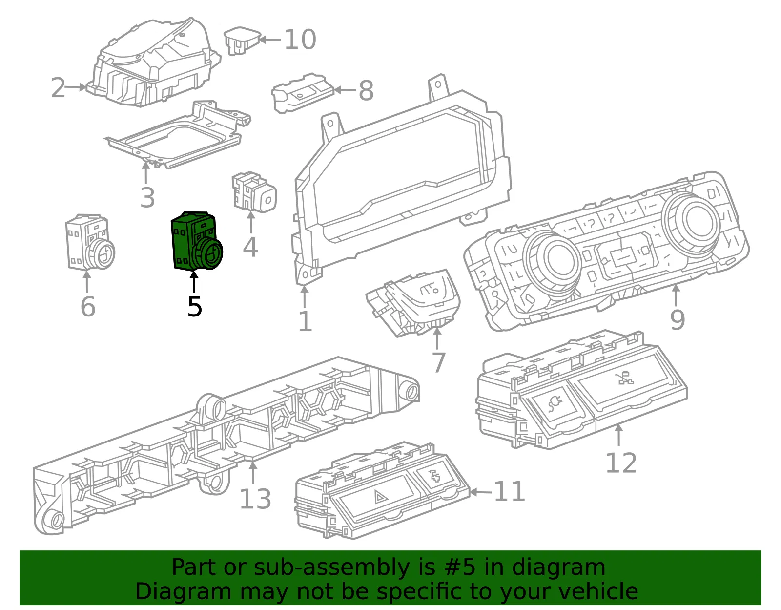 Headlamp Switch - GM (84735607)