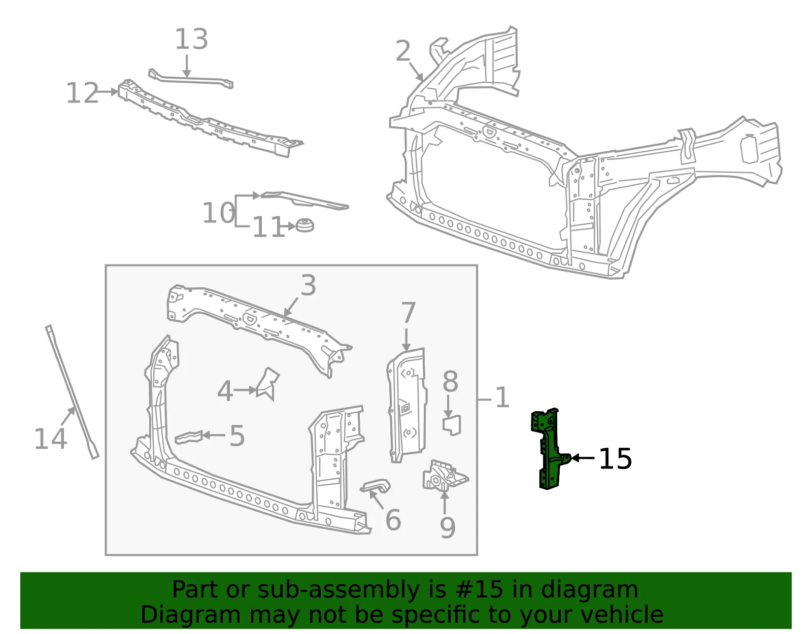 Headlamp Bracket - GM (84737956)