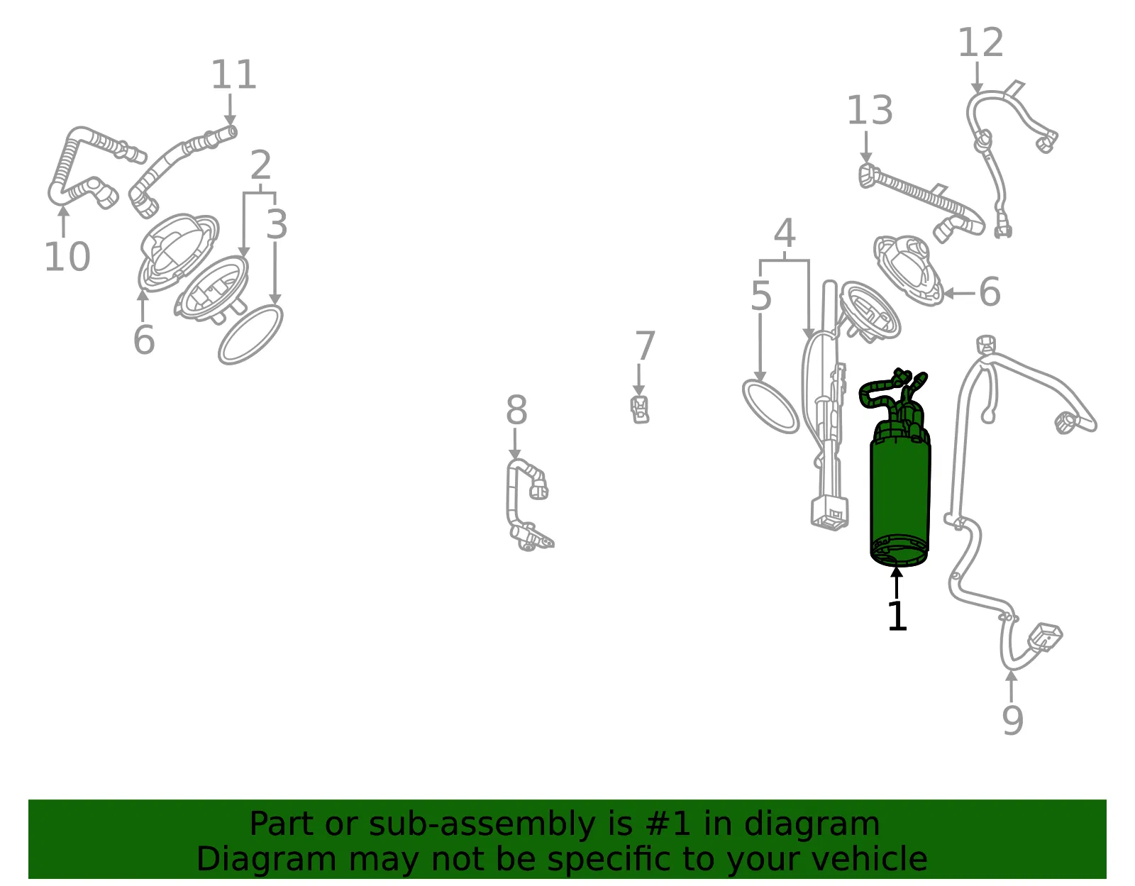 Driver Side Fuel Pump Module - GM (84745183)
