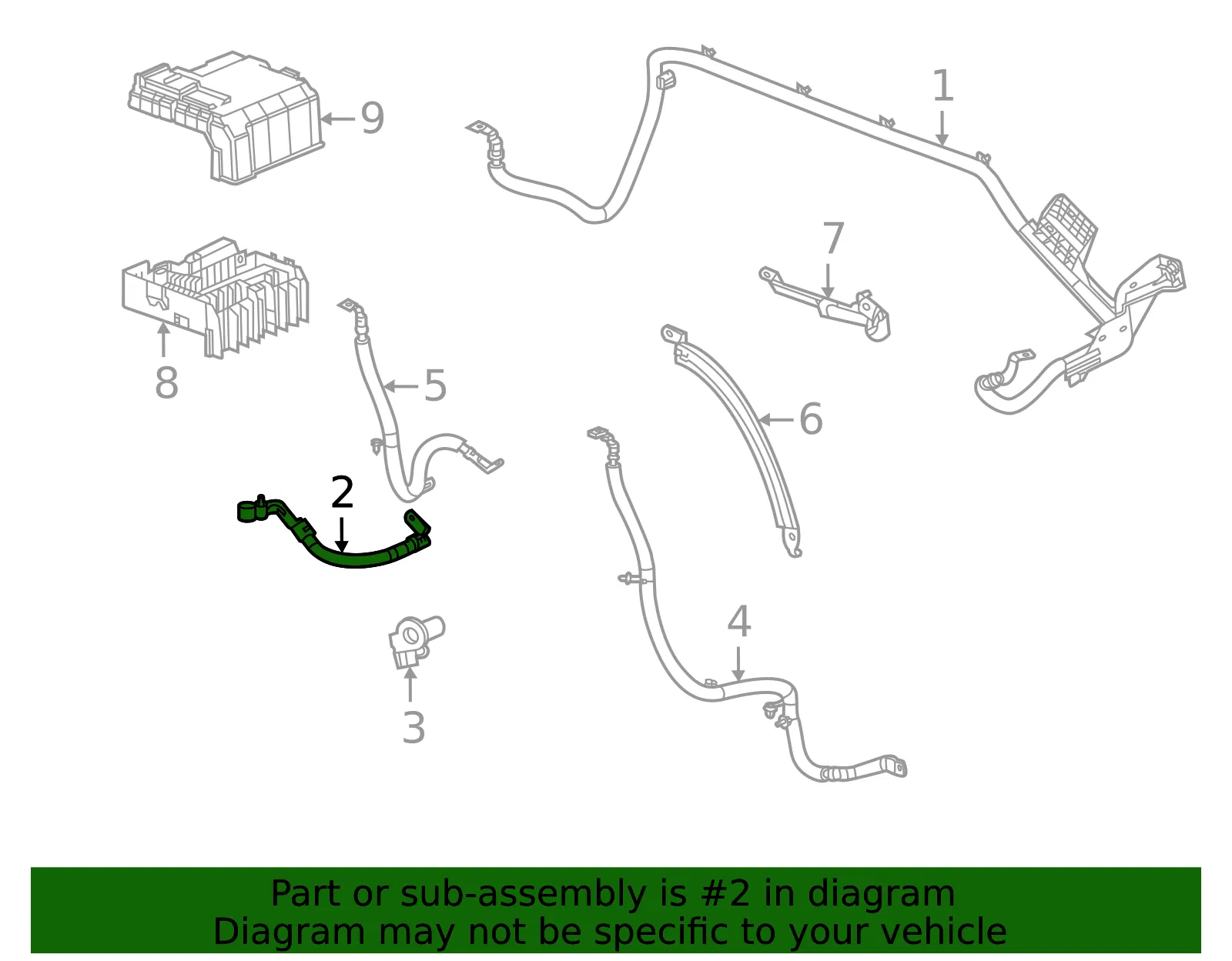 Battery Negative Cable - GM (84772925)
