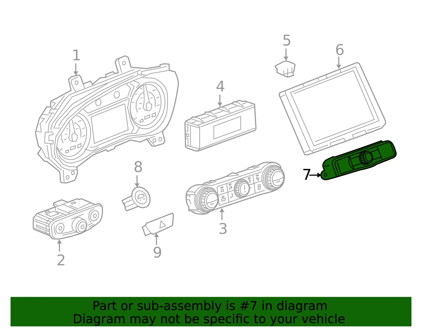 Radio Function Switch - GM (84799541)