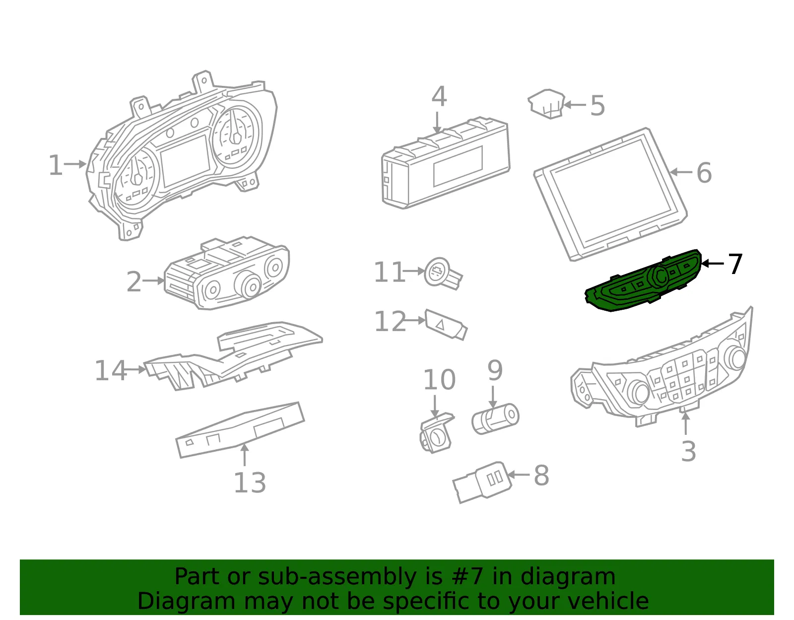 Radio Function Switch - GM (84799542)