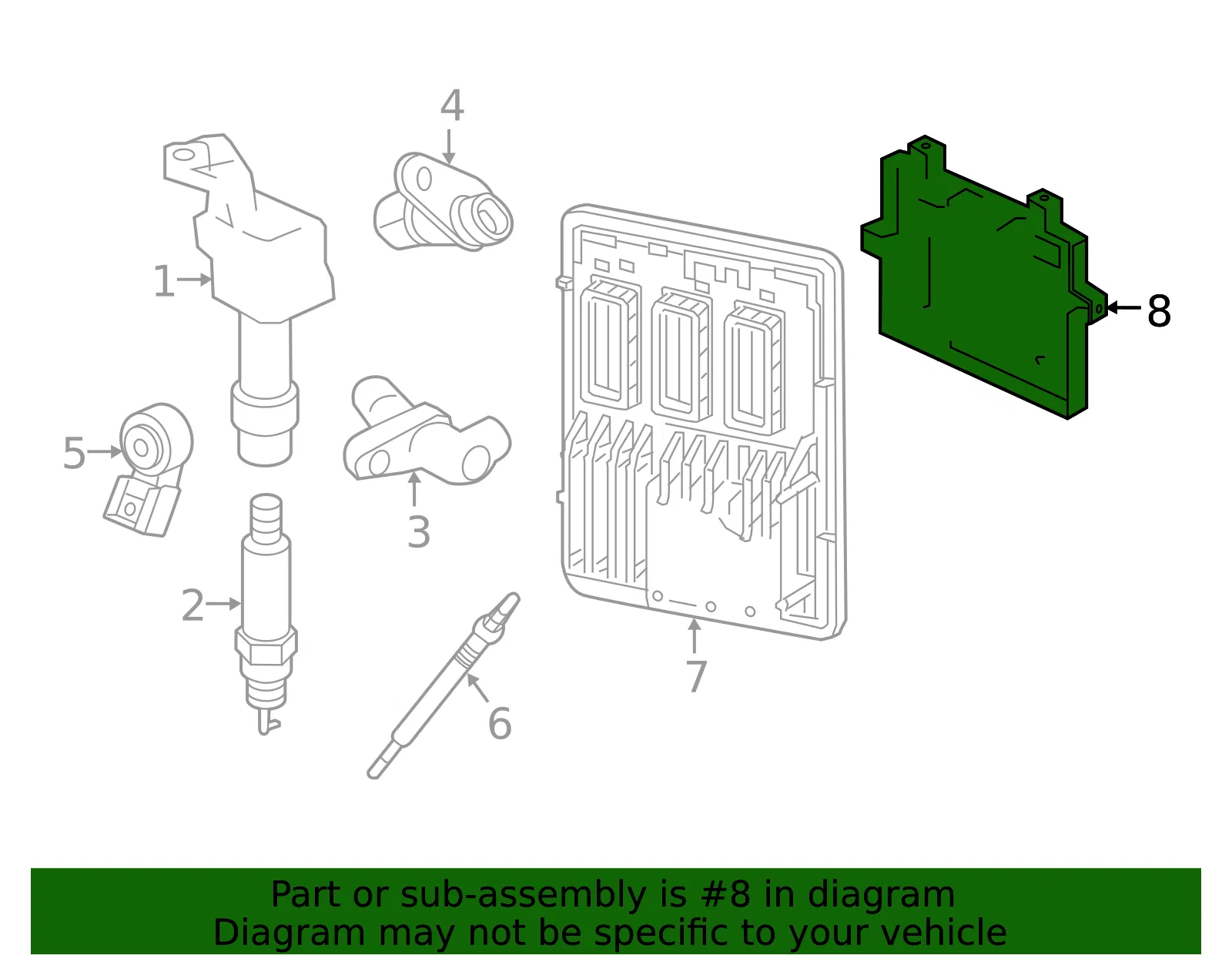 Engine Control Module Bracket - GM (84803092)