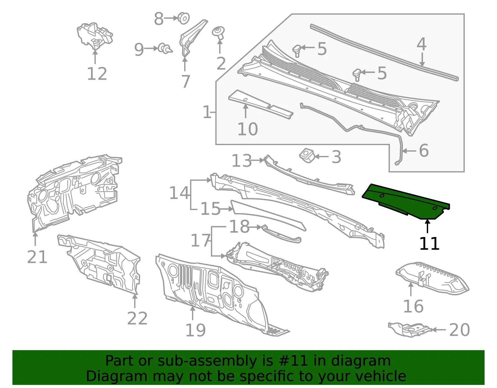 Windshield Wiper System Module Shield - GM (84804495)
