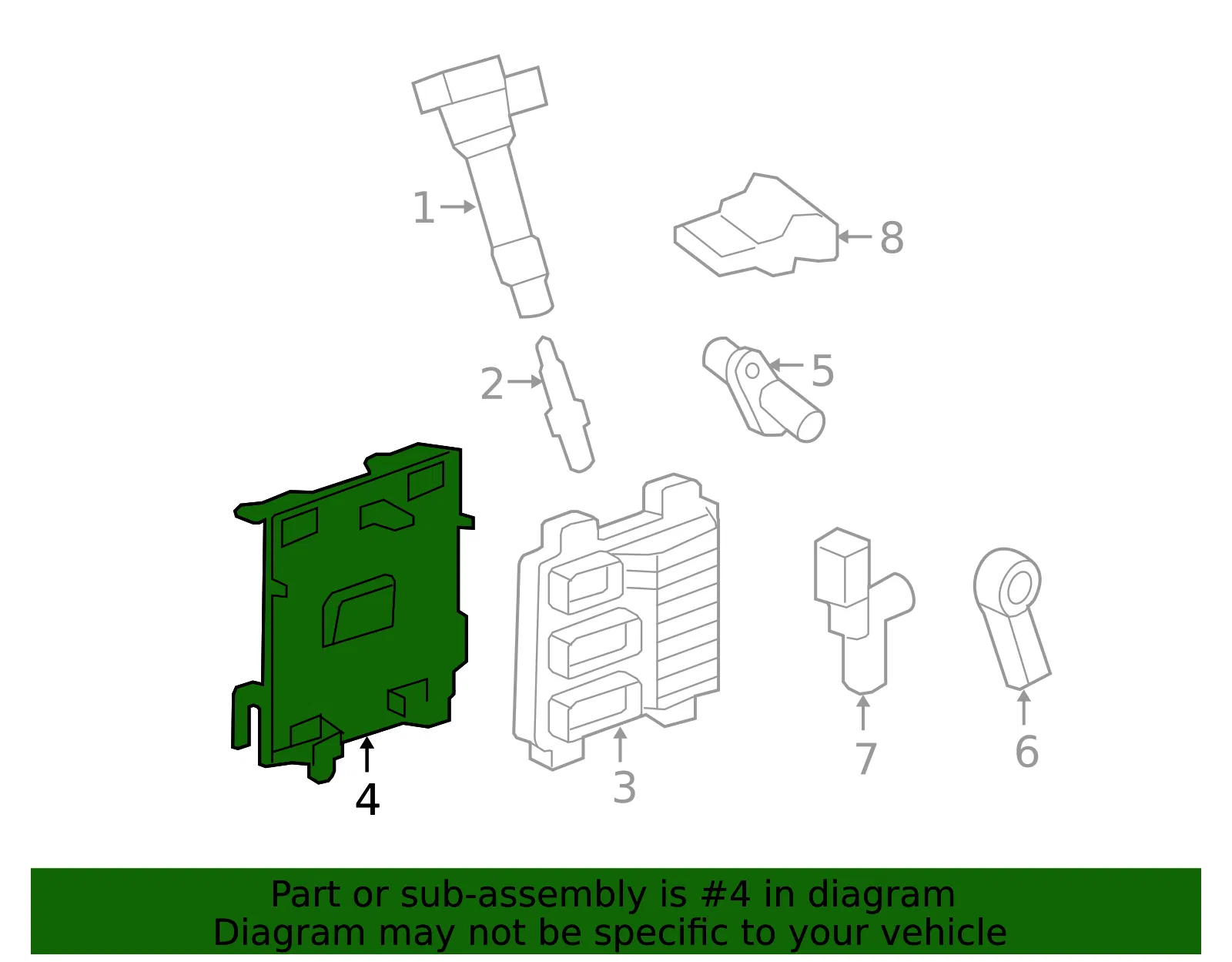 Engine Control Module Bracket - GM (84826760)