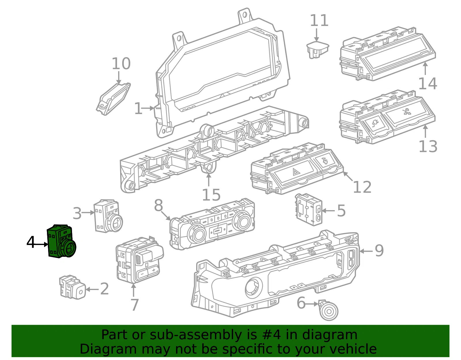 Ride Control Switch - GM (84829358)