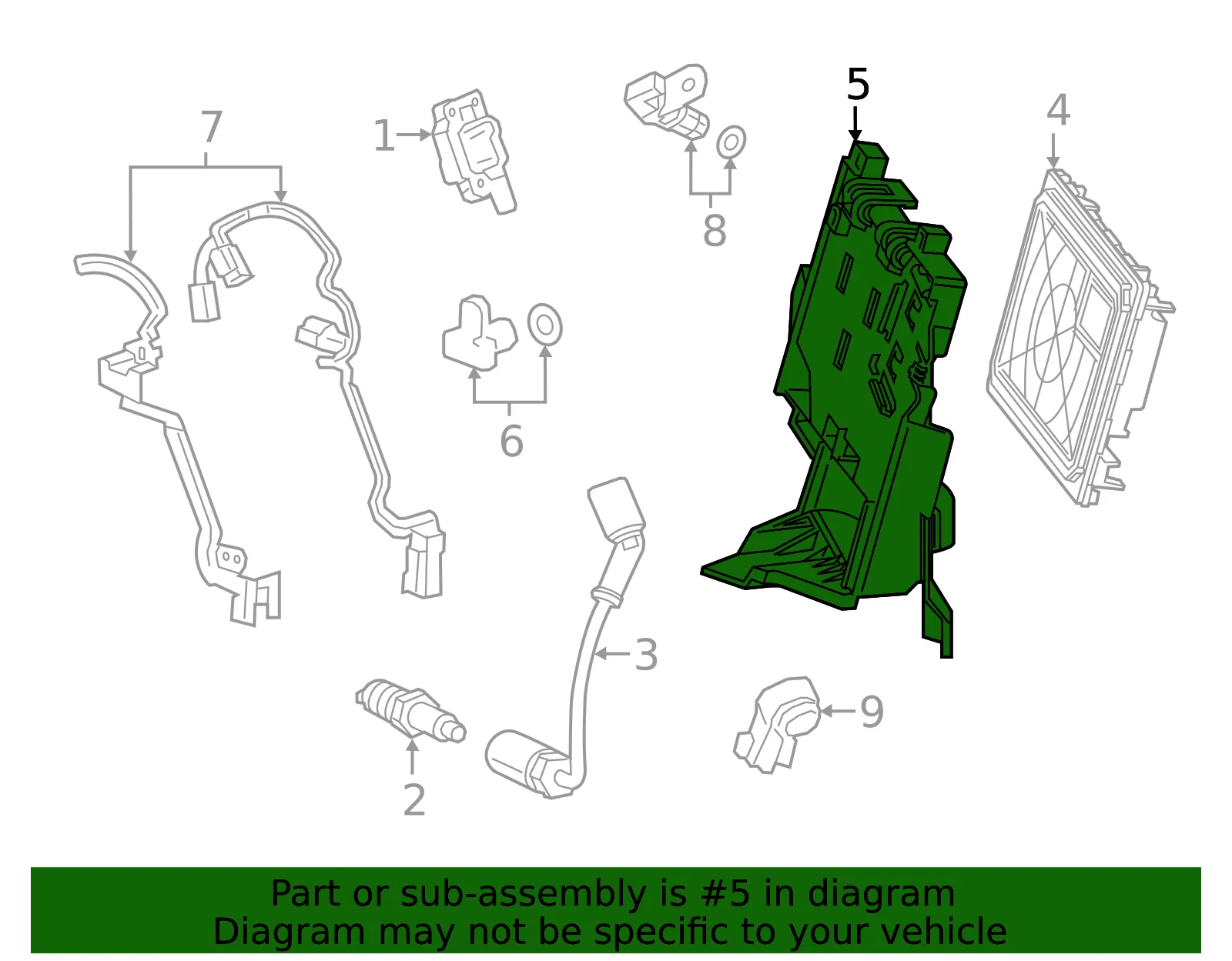 Engine Control Module Bracket - GM (84854726)