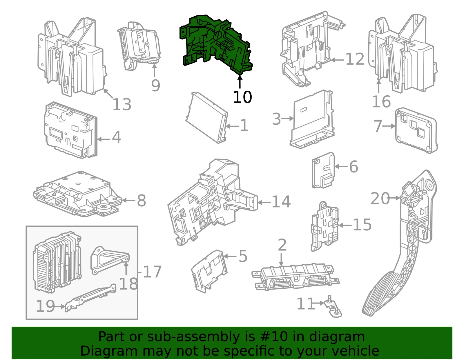 Control Module Bracket - GM (84876198)