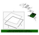 Black Windshield Multifunction Sensor Mount Bracket Cover - GM (84895320)
