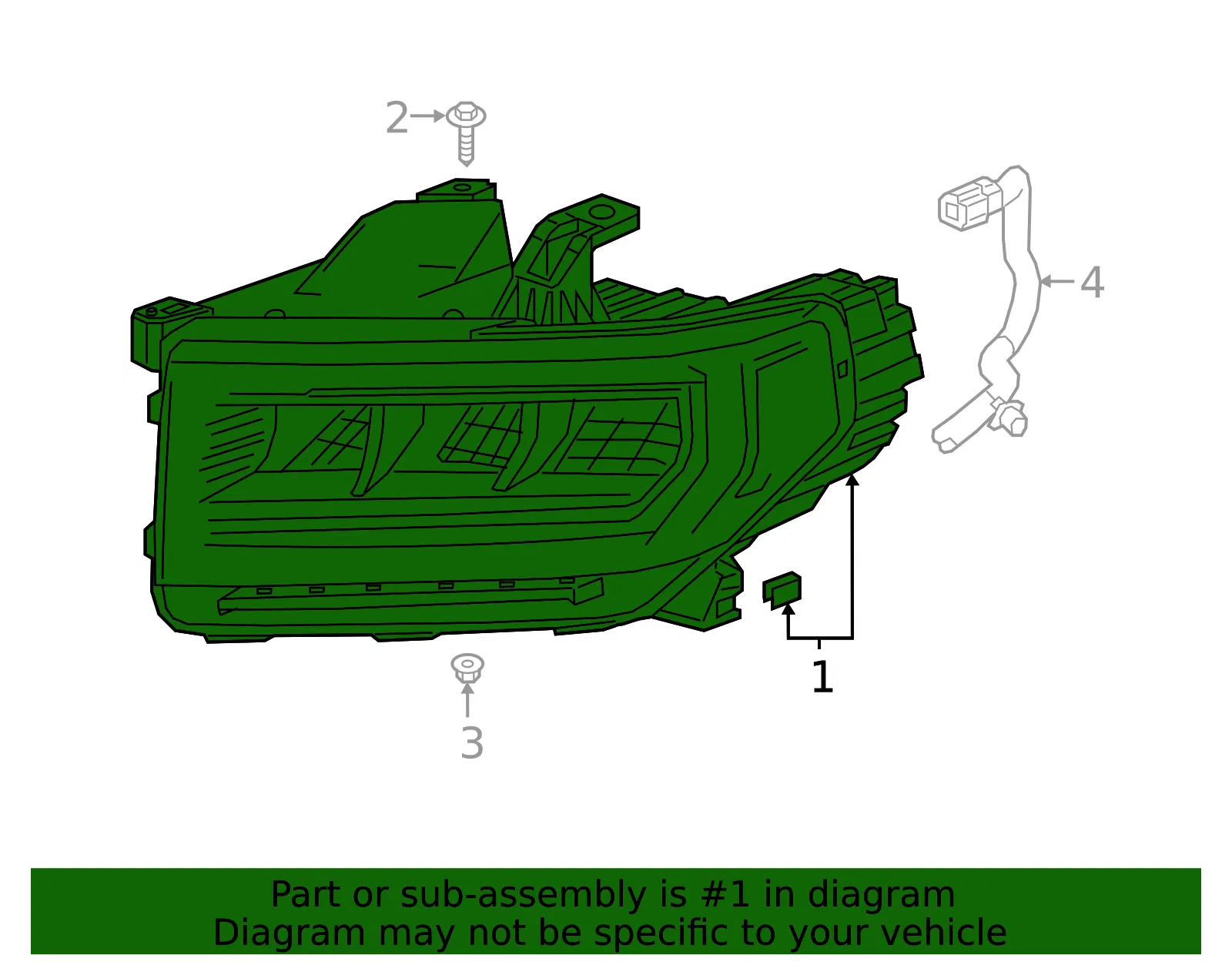 Driver Side Headlamp - GM (84902387)