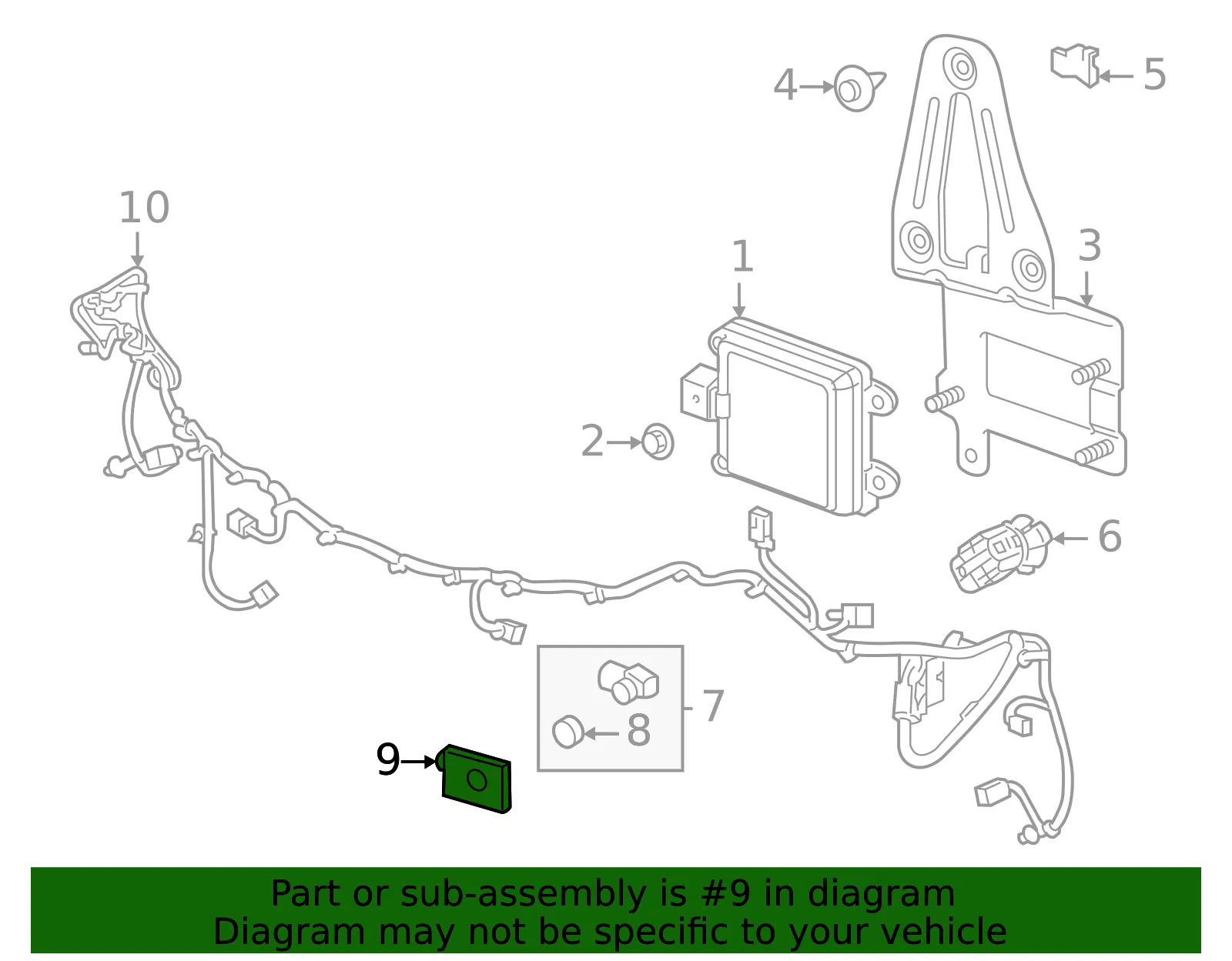 Park Sensor Bracket - GM (84913382)