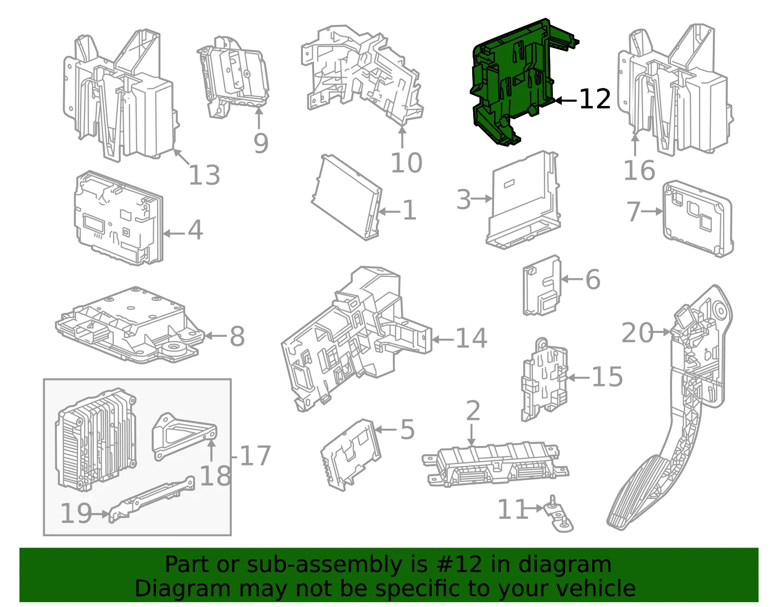 Control Module Bracket - GM (84932661)