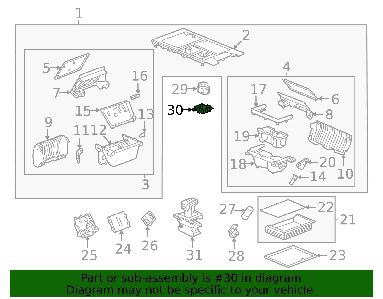 Ride Control Switch Mount Bracket - GM (84932663)