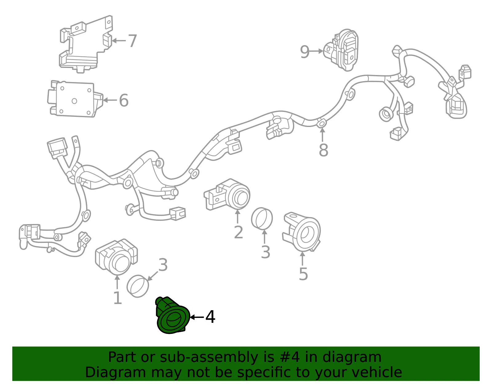 Reverse Sensor Bracket - GM (84939190)