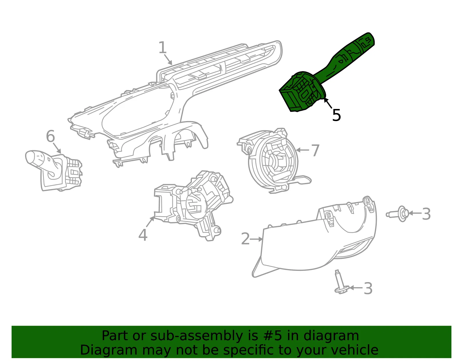 Wiper Switch - GM (84945501)