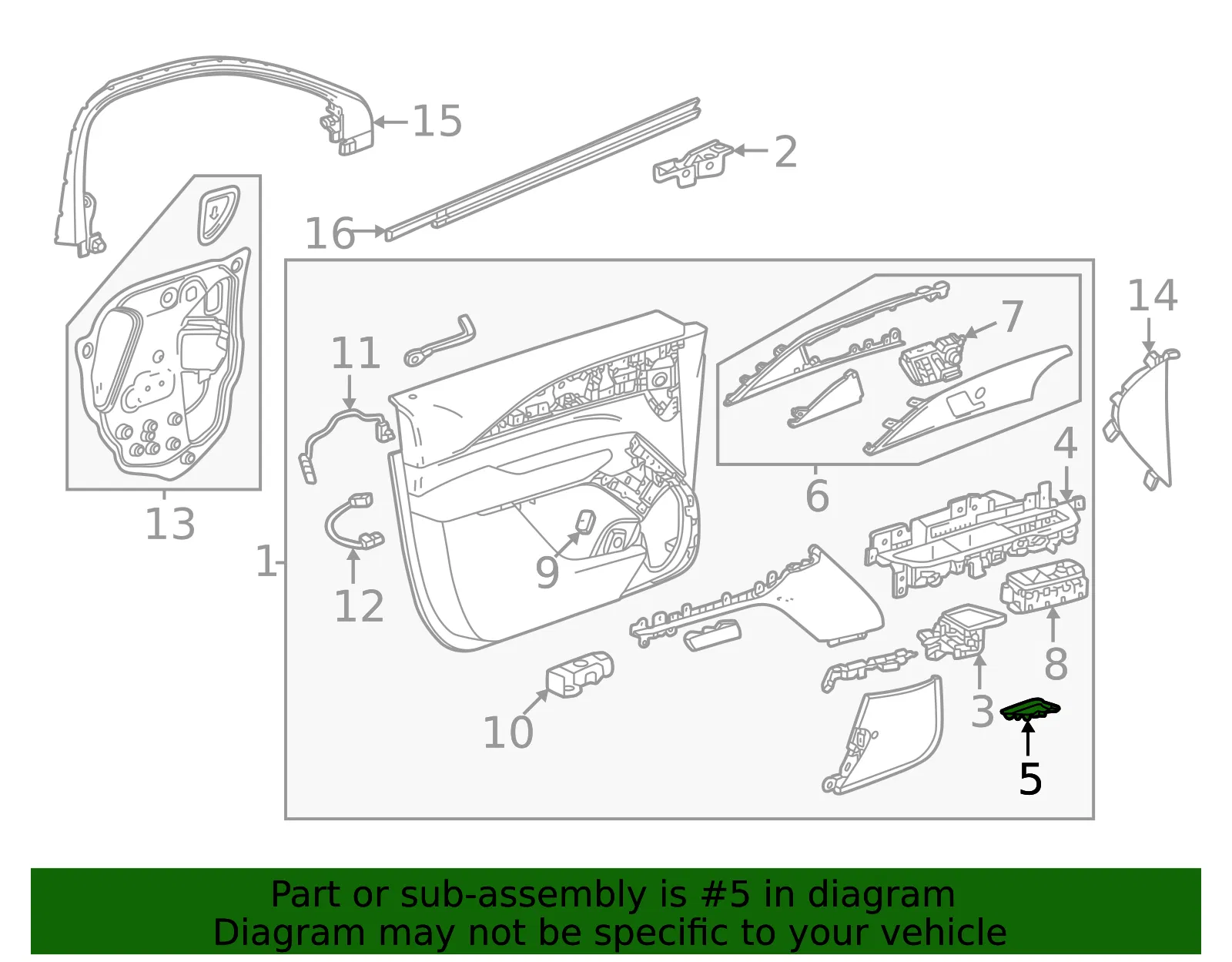 Switch Panel Cap - GM (84977860)