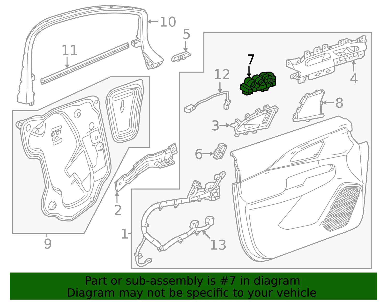 Door Window Switch - GM (85542752)