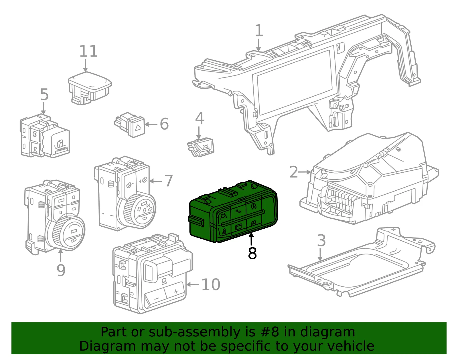 Stab Control Switch - GM (85607811)