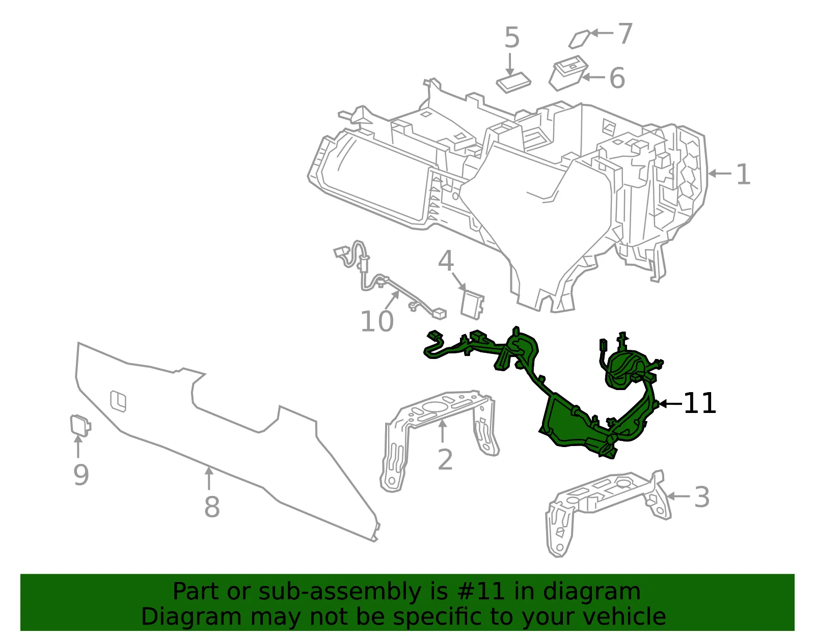 Console Wiring Harness - GM (85617455)