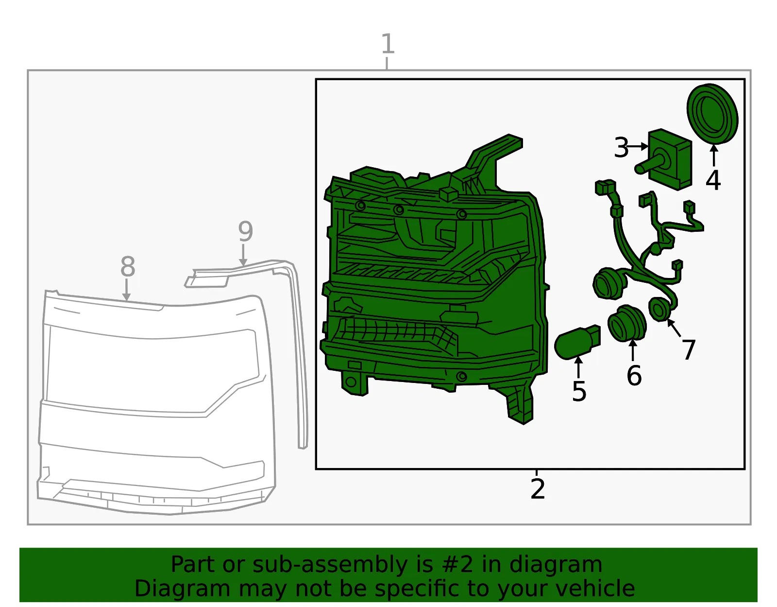 Headlight Assembly - GM (85617481)