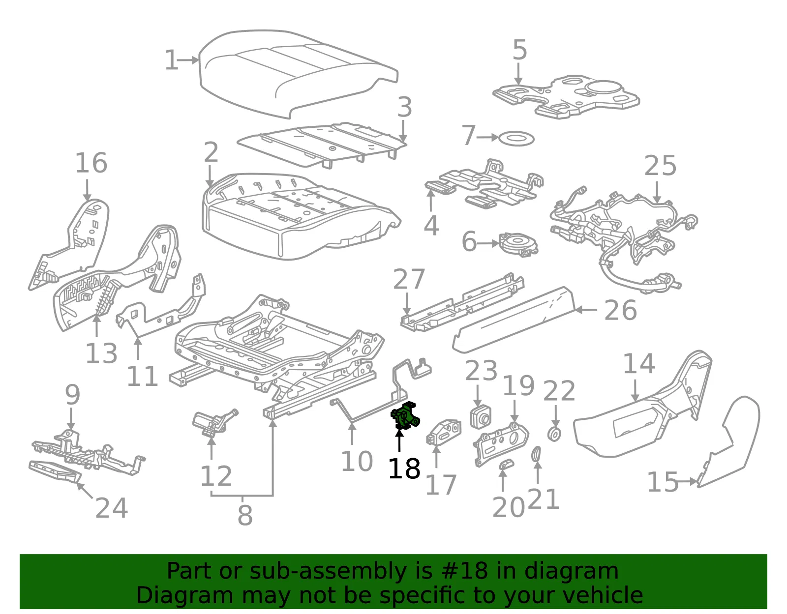 Seat Switch Bracket - GM (85629664)