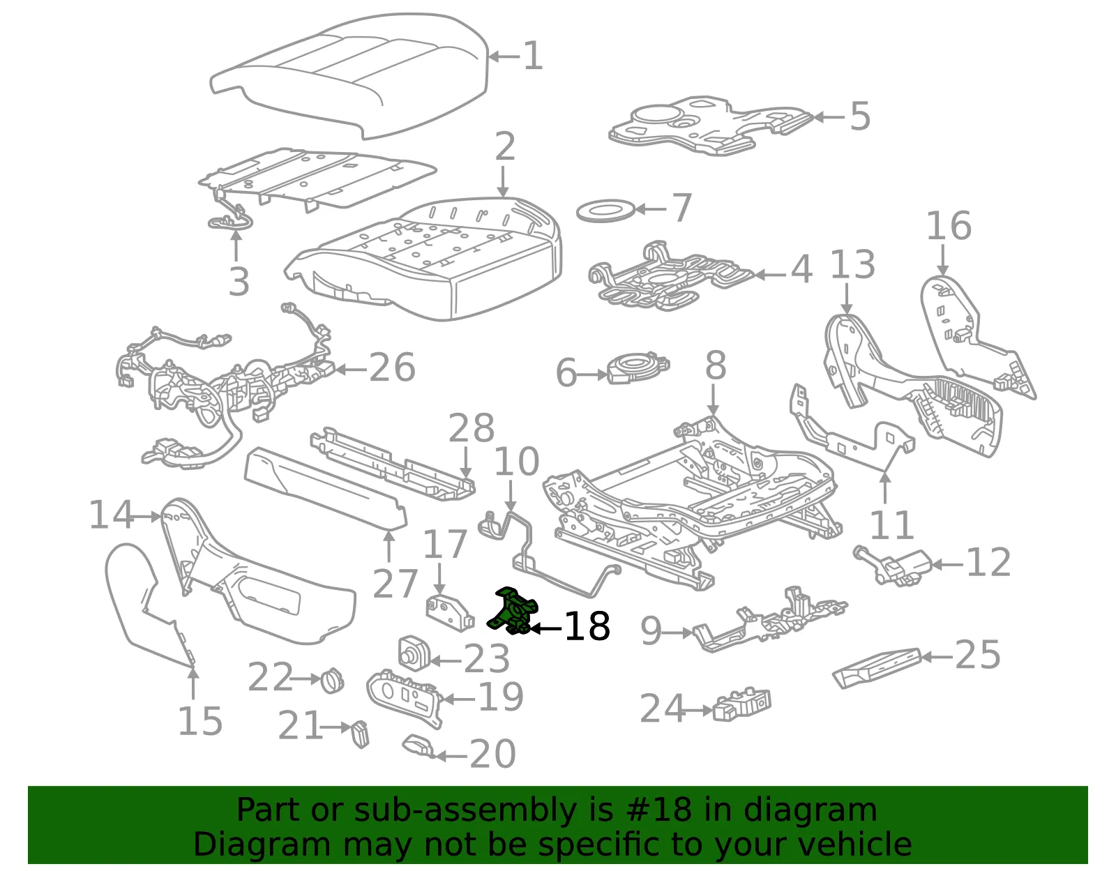 Seat Switch Bracket - GM (85629665)