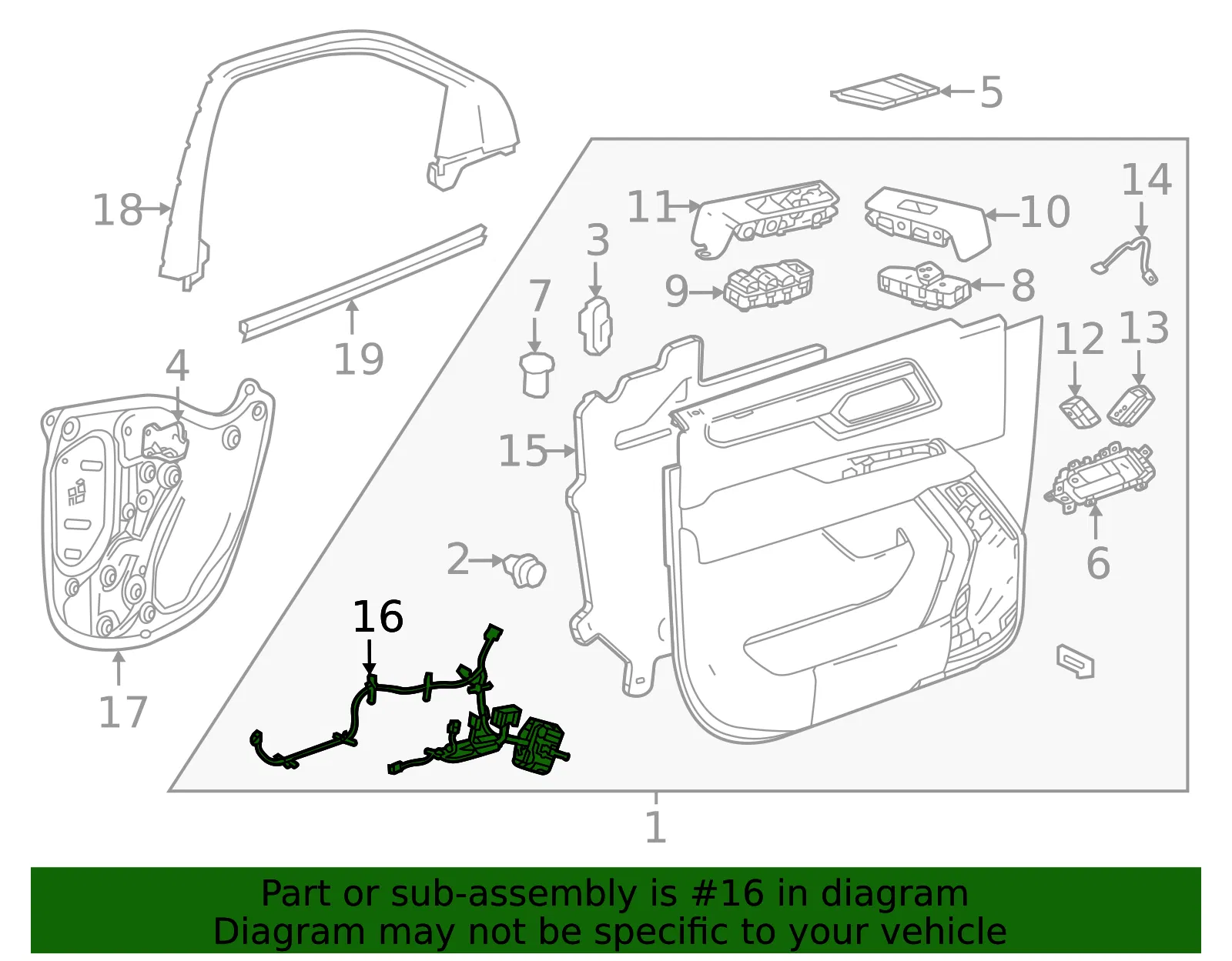Door Wiring Harness - GM (85643460)