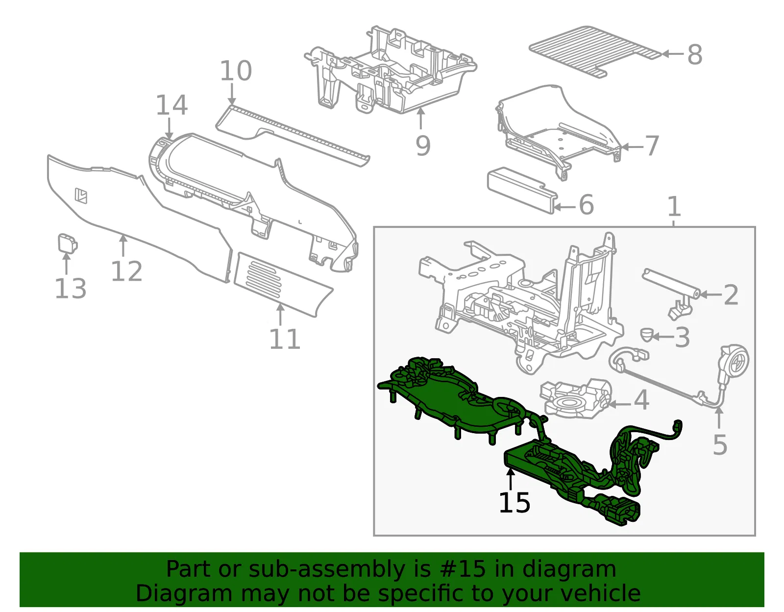 Console Wiring Harness - GM (85711994)