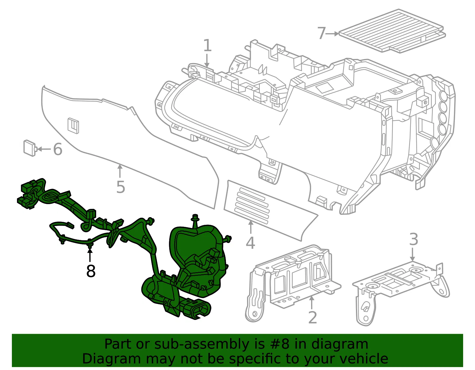 Console Wiring Harness - GM (85712021)