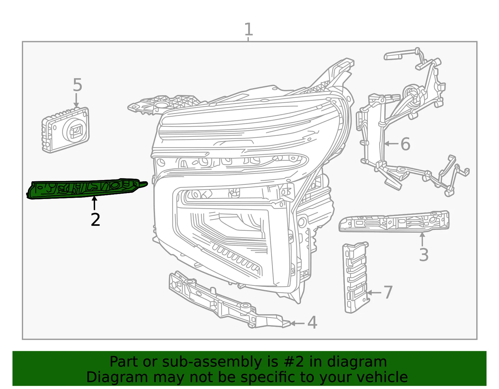 Headlamp Assembly Upper Bracket - GM (85736104)
