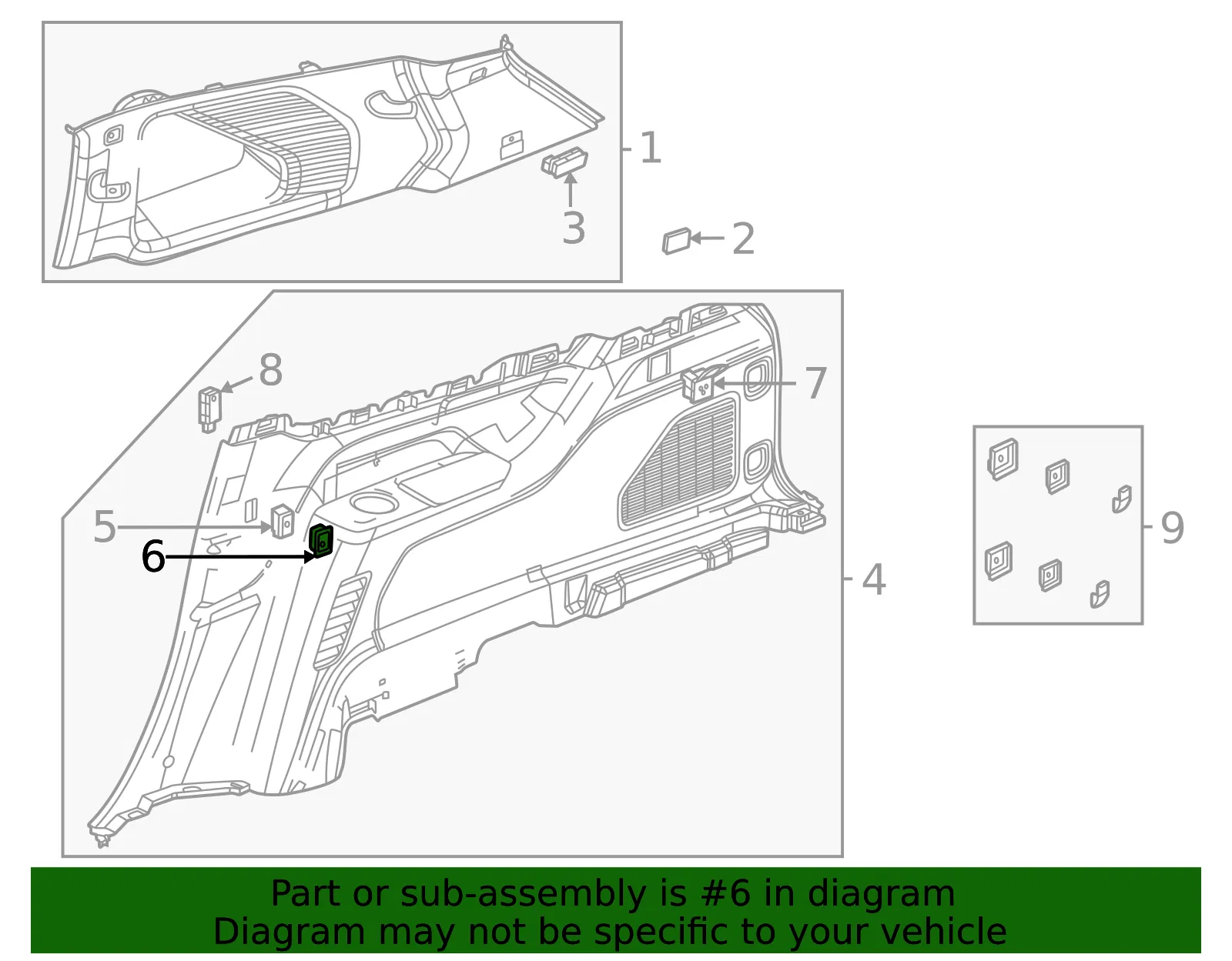Switch Bezel - GM (86509535)