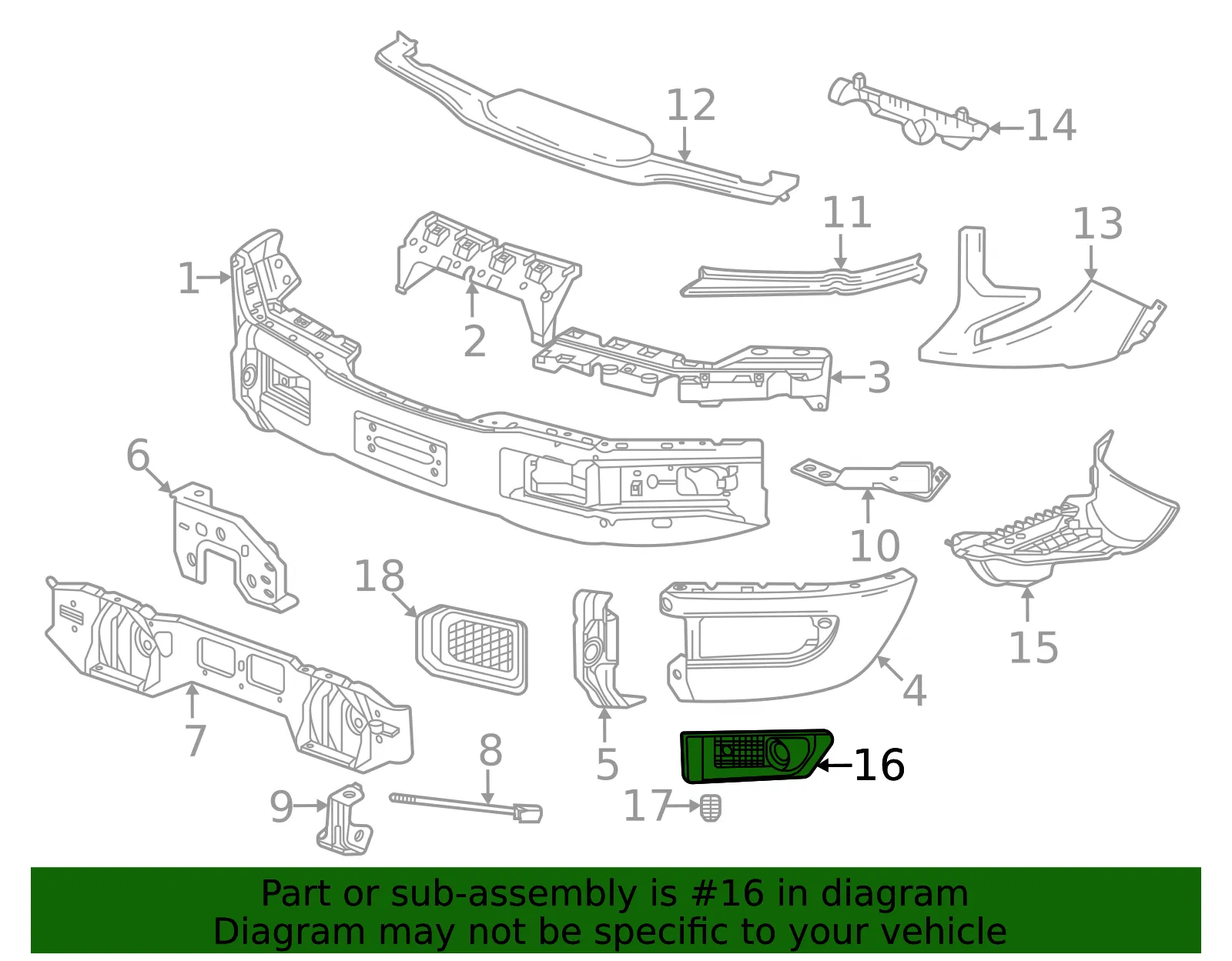Fog Lamp Bezel - GM (86520351)
