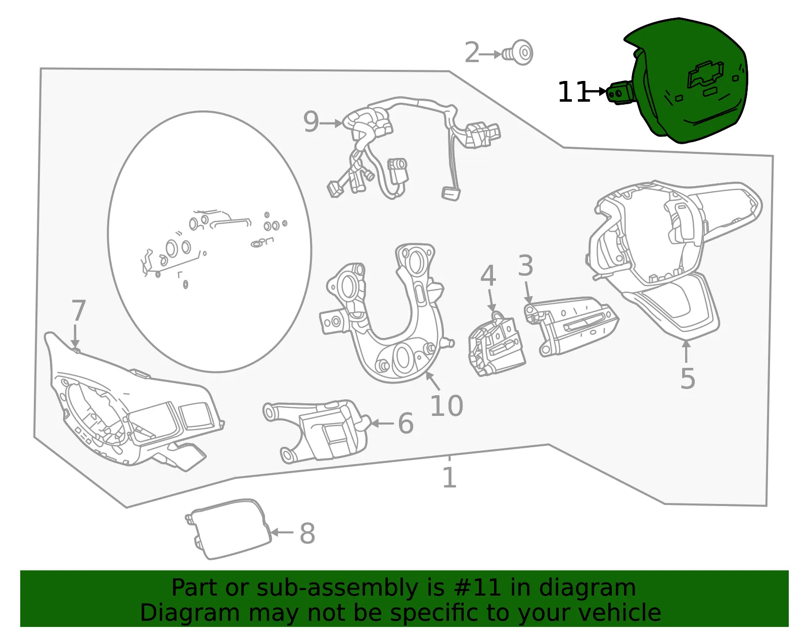 Driver Inflator Module - GM (86525959)