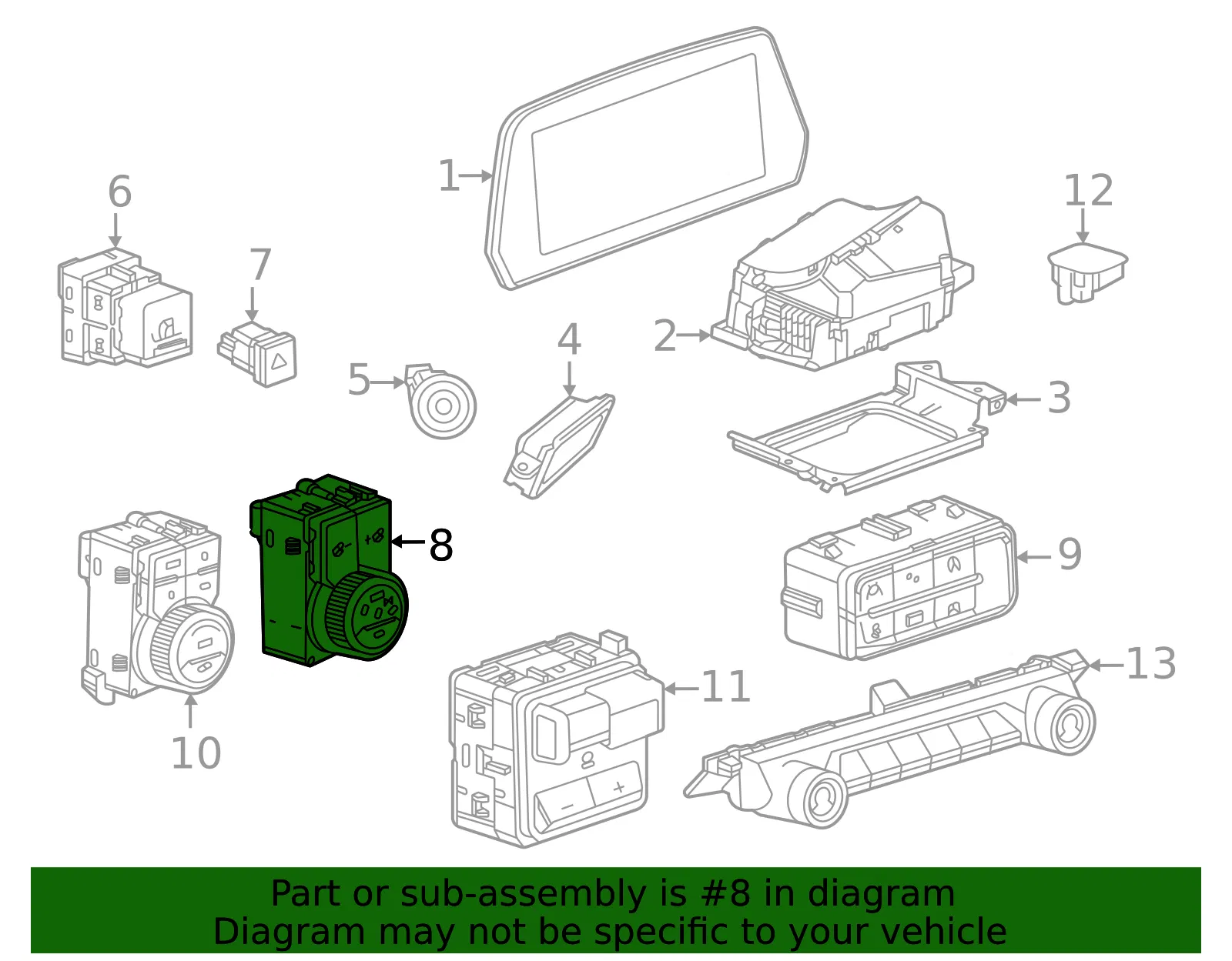 Headlight Switch - GM (86528888)