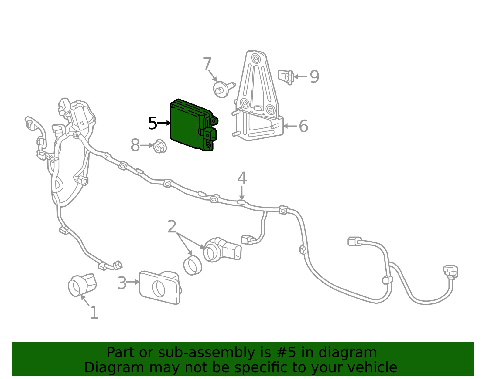 Forward Range Radar Sensor - GM (86771897)