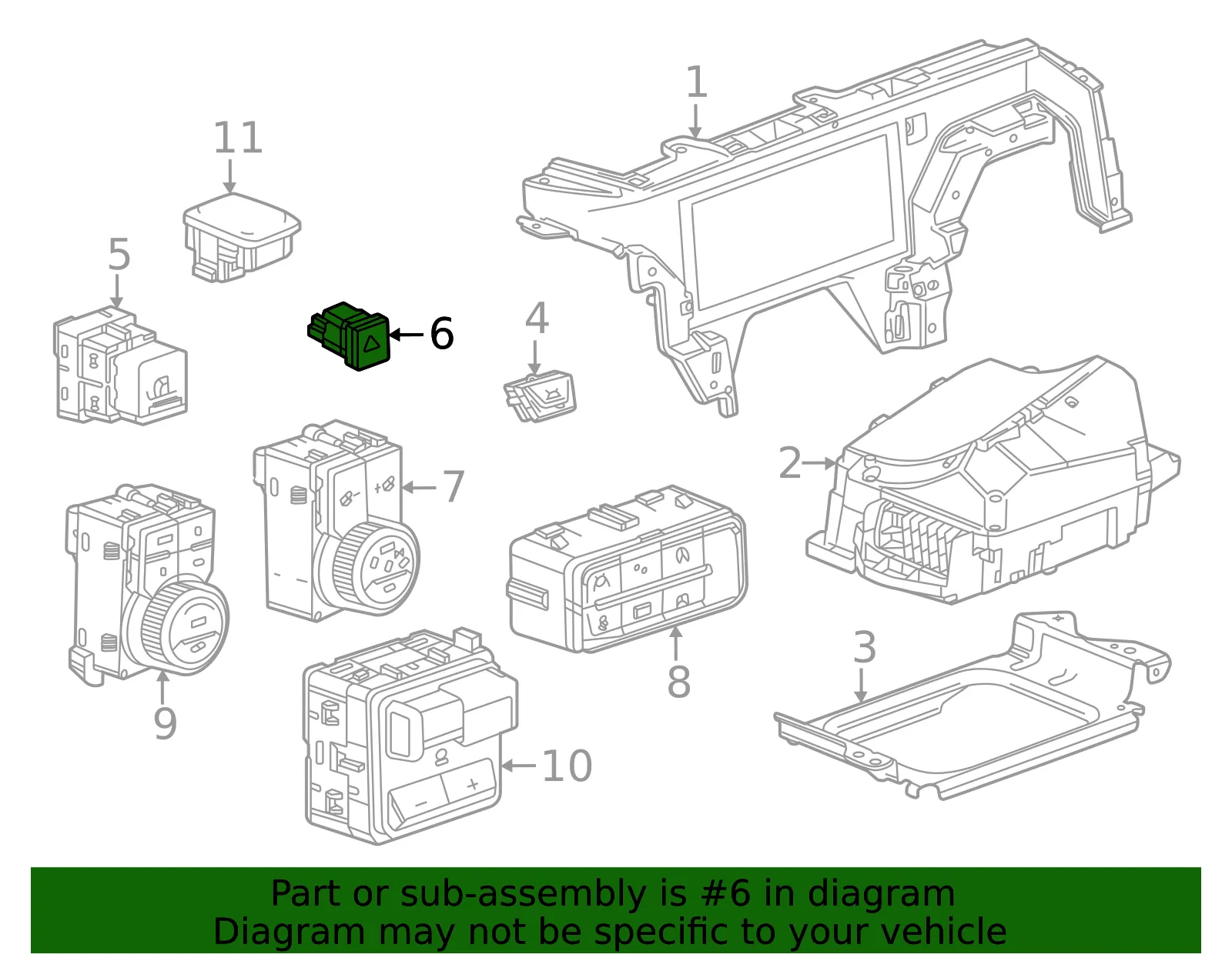 Hazard Switch - GM (86803246)
