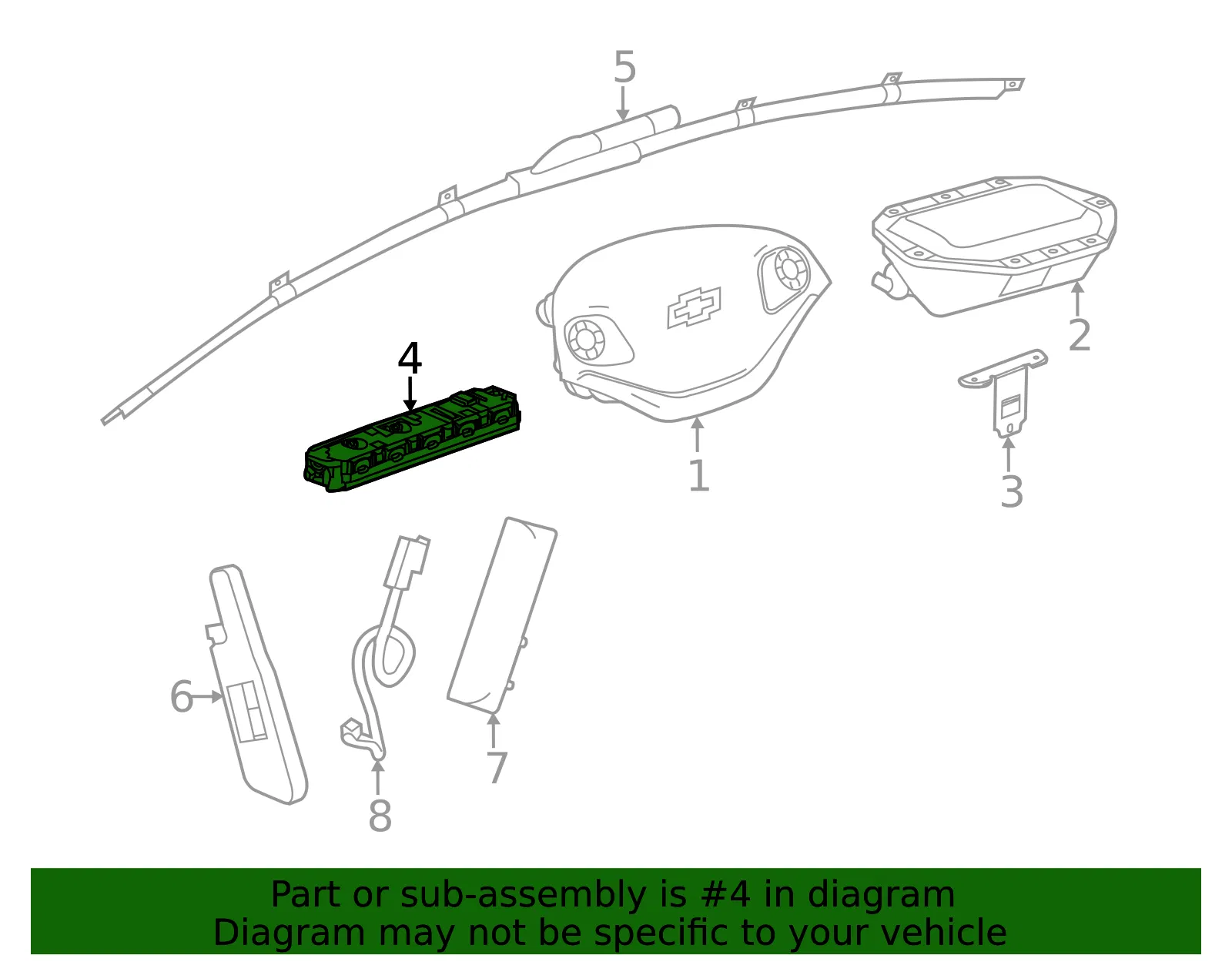 Knee Inflator Module - GM (86804157)