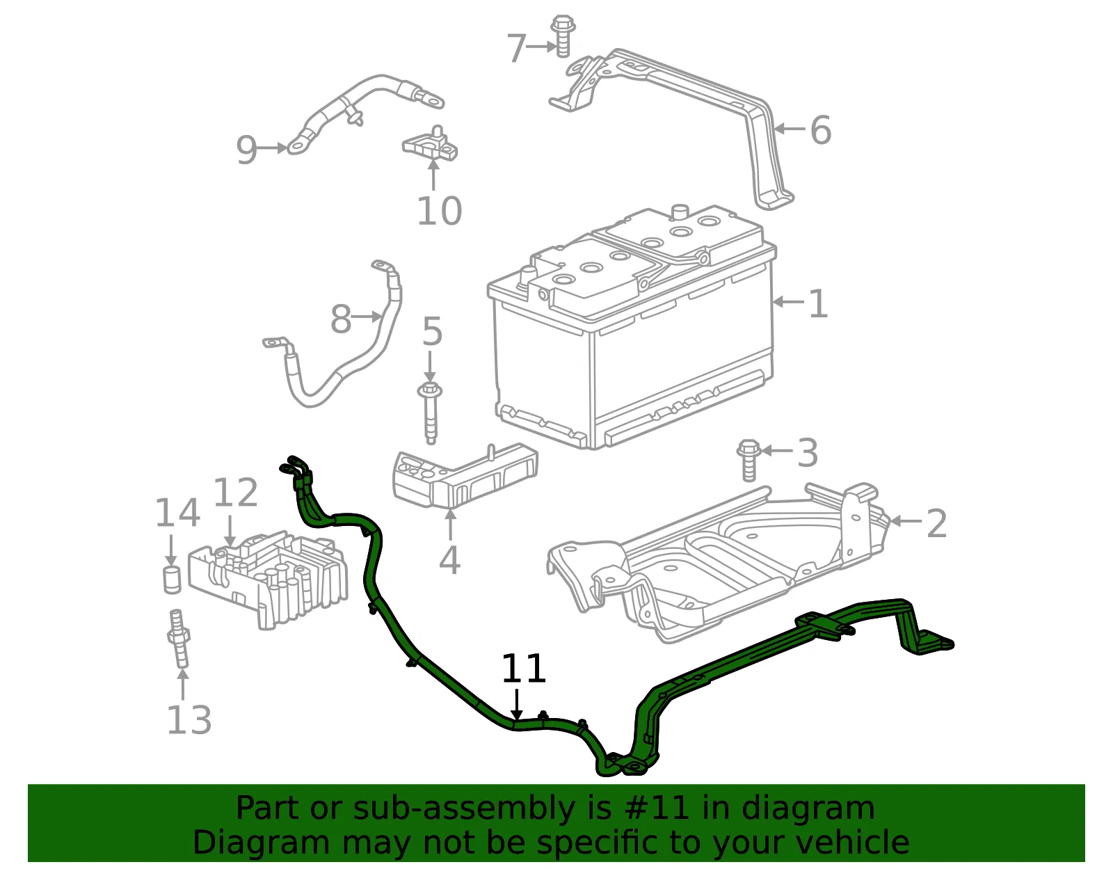 Battery Cable - GM (86807444)