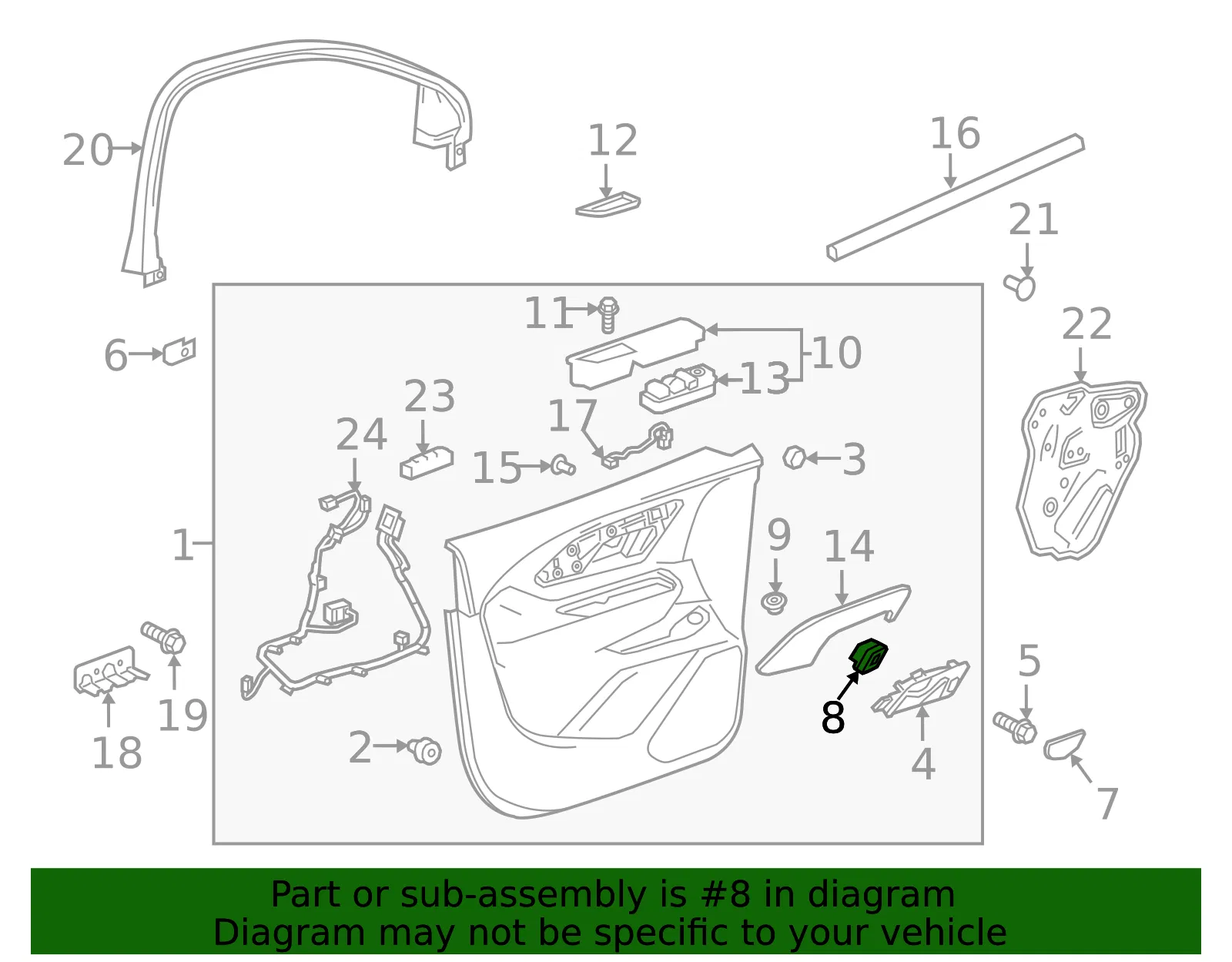 Door Lock Switch - GM (86807637)