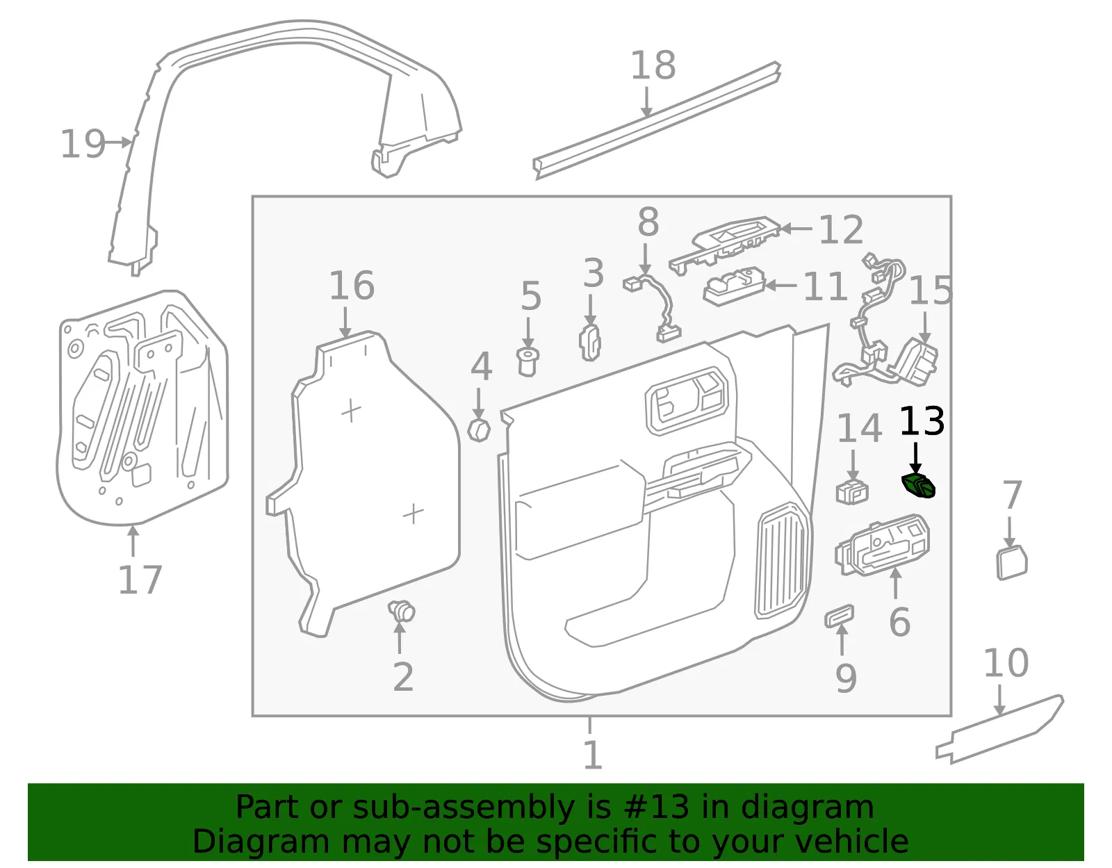 Lock Switch - GM (86813008)