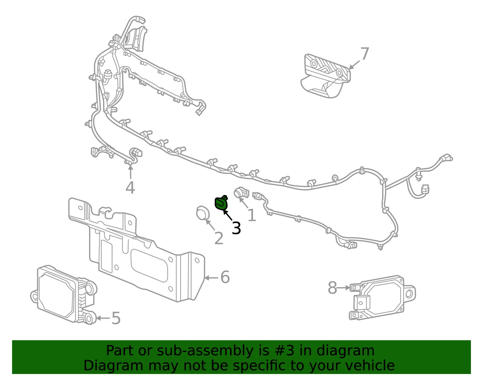 Park Sensor Bracket - GM (87816954)