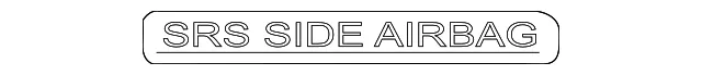 Airbag Front Seat Side Module Caution Label - GM (88970674)
