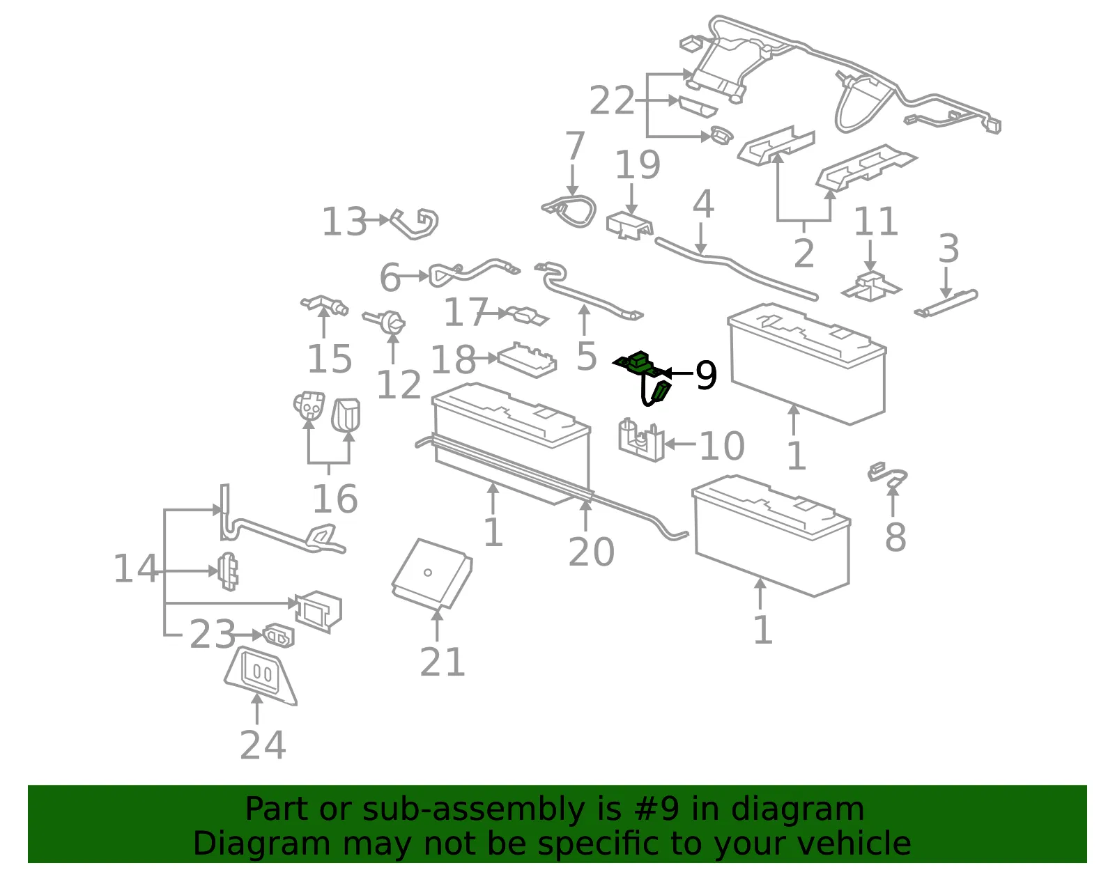 Sensor Asm Bat Temp - GM (88986968)