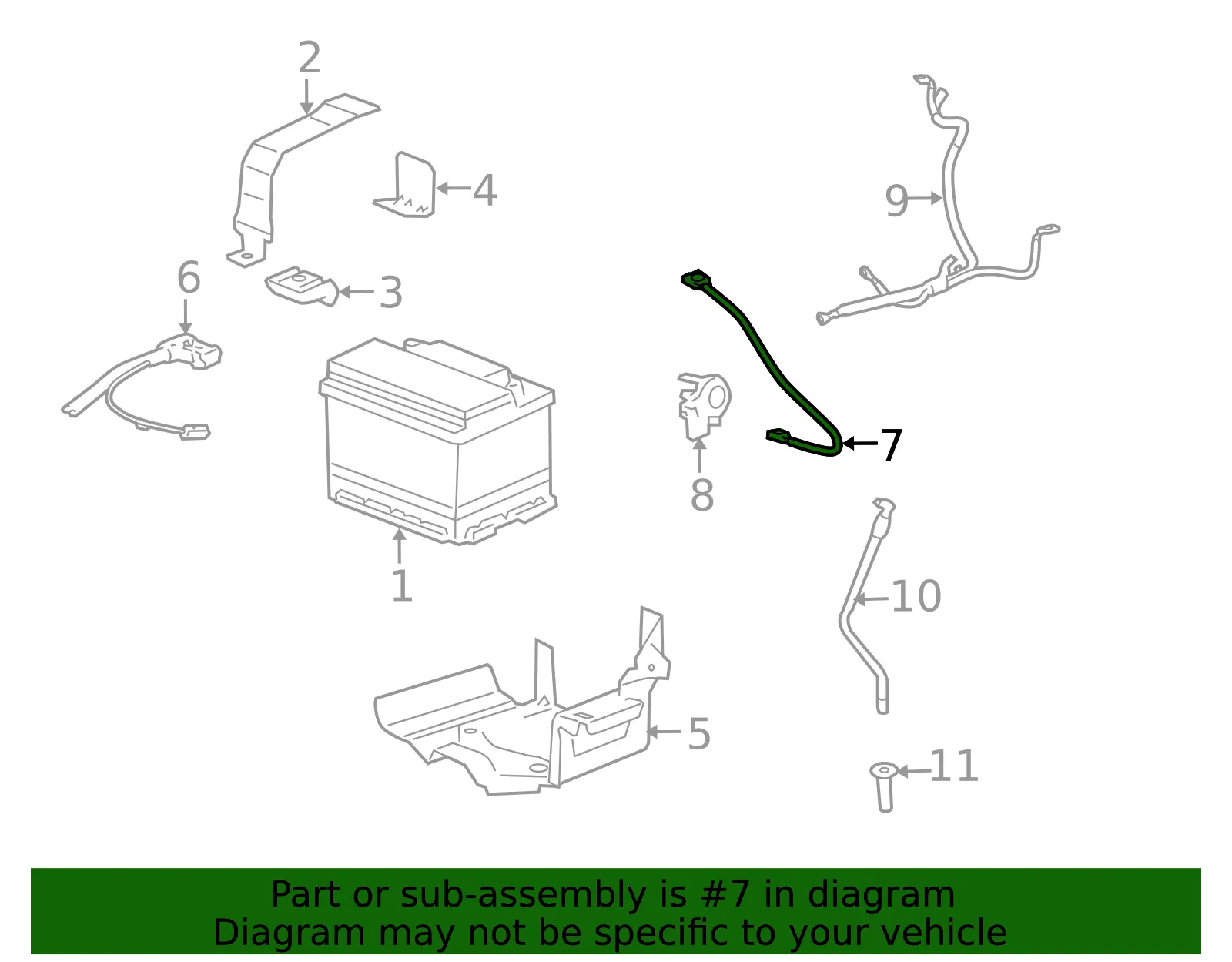 Negative Battery Cable - GM (88987148)