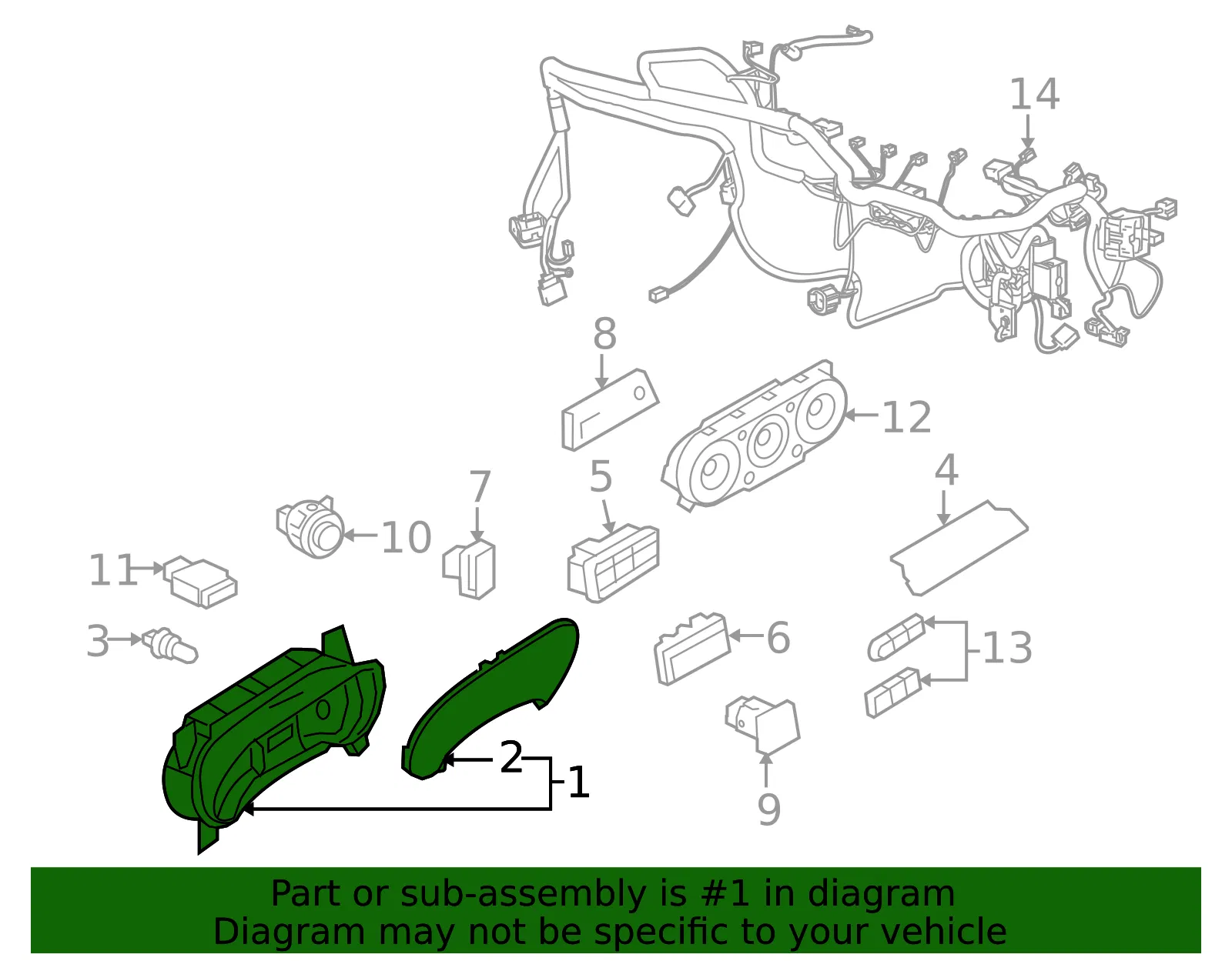 Instrument Cluster - Ford (8a2z10849ca)