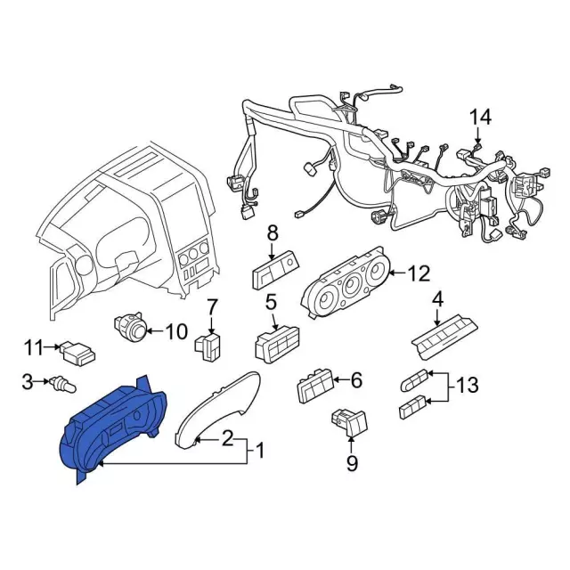 Instrument Cluster - Ford (8a2z10849da)