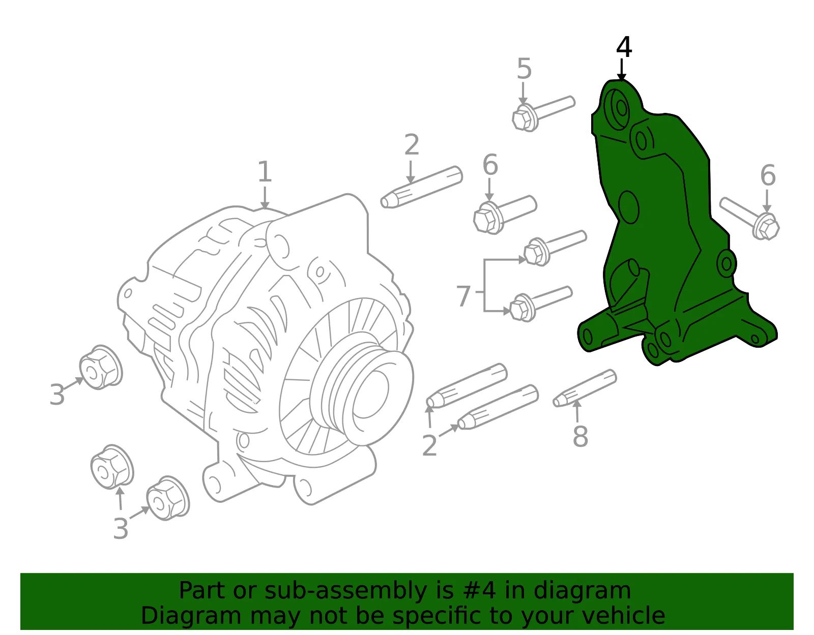 Alternator Bracket - GM (92068767)
